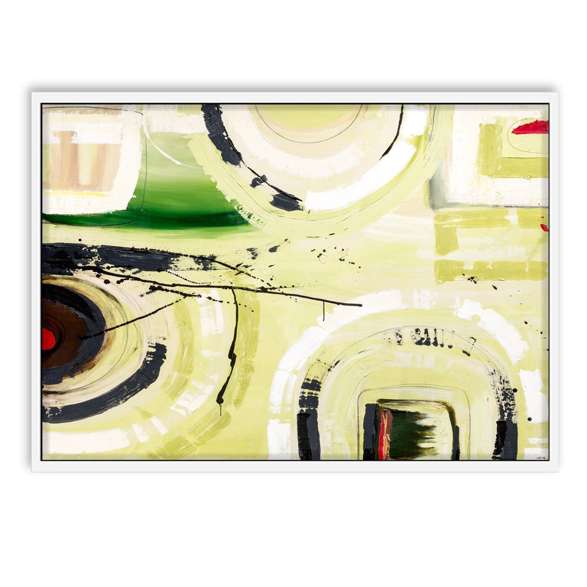 Inspiration – Original abstract painting by Australian artist Ani Ipradjian. The artwork that sparked her professional art journey, featuring bold textures and dynamic forms. Painted in 2008 and launched as the foundation of her signature style in 2018. Framed in Tasmanian Oak, black, or white. A powerful statement piece for collectors and modern interiors.