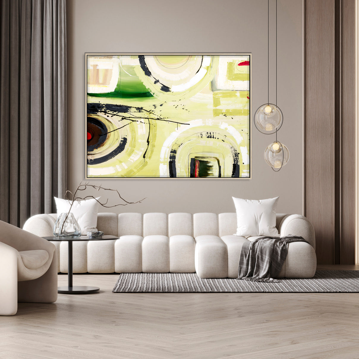 Inspiration – Original abstract painting by Australian artist Ani Ipradjian. The artwork that sparked her professional art journey, featuring bold textures and dynamic forms. Painted in 2008 and launched as the foundation of her signature style in 2018. Framed in Tasmanian Oak, black, or white. A powerful statement piece for collectors and modern interiors.