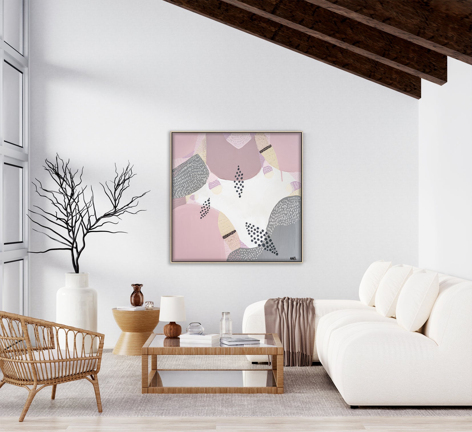 "Jacaranda in Bloom Sydney" – Original floral abstract painting by Australian artist Ani Ipradjian, featuring textured lilac and purple hues inspired by Jacaranda trees around Sydney Harbour.