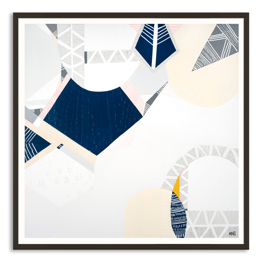 "Melbourne Star print by Ani Ipradjian – abstract cityscape artwork inspired by the Melbourne Star Observation Wheel, vibrant Australian wall art for modern interiors and city lovers worldwide"