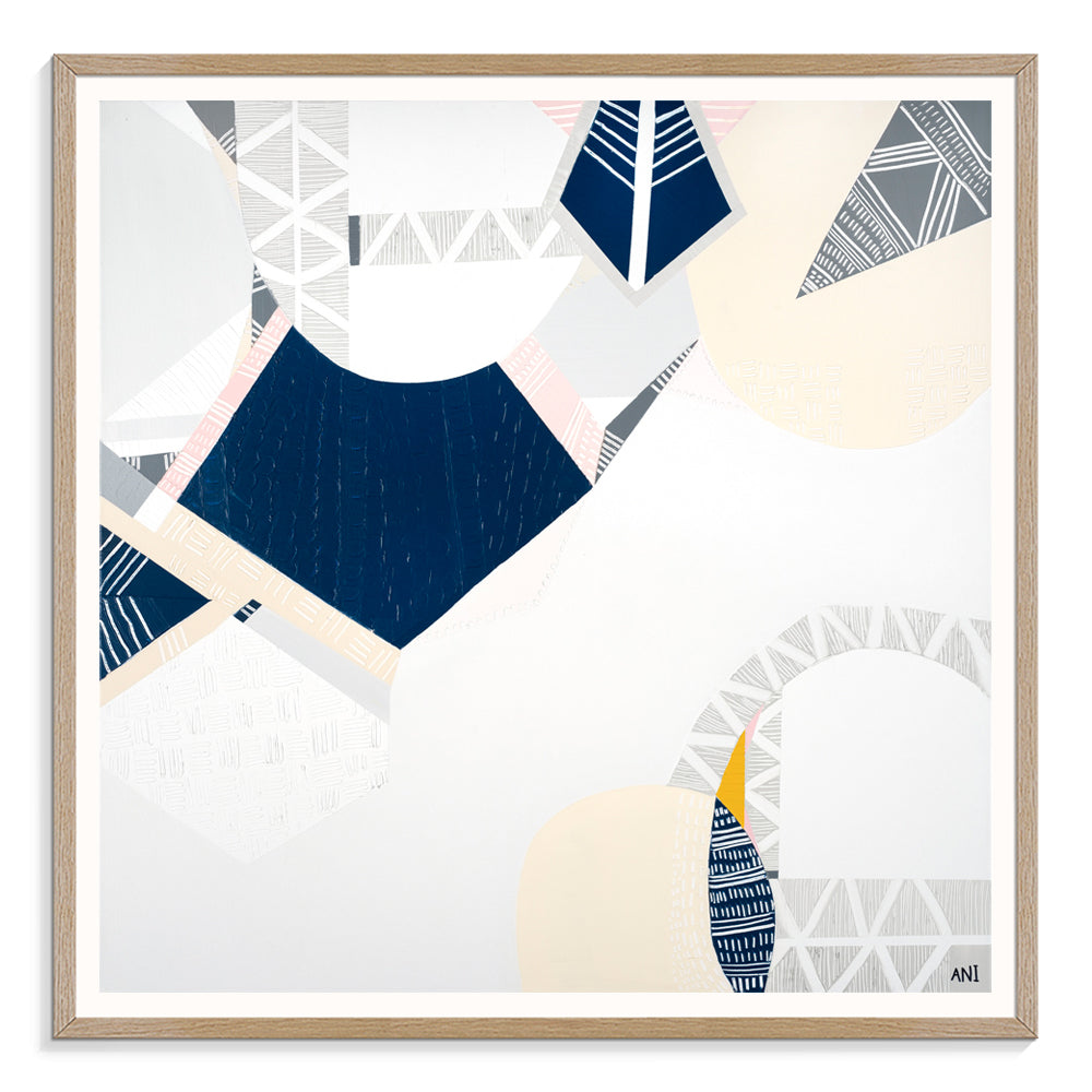 "Melbourne Star print by Ani Ipradjian – abstract cityscape artwork inspired by the Melbourne Star Observation Wheel, vibrant Australian wall art for modern interiors and city lovers worldwide"