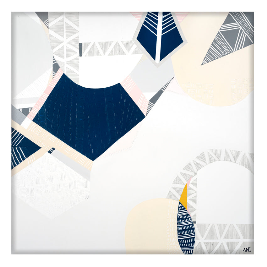 "Melbourne Star print by Ani Ipradjian – abstract cityscape artwork inspired by the Melbourne Star Observation Wheel, vibrant Australian wall art for modern interiors and city lovers worldwide"