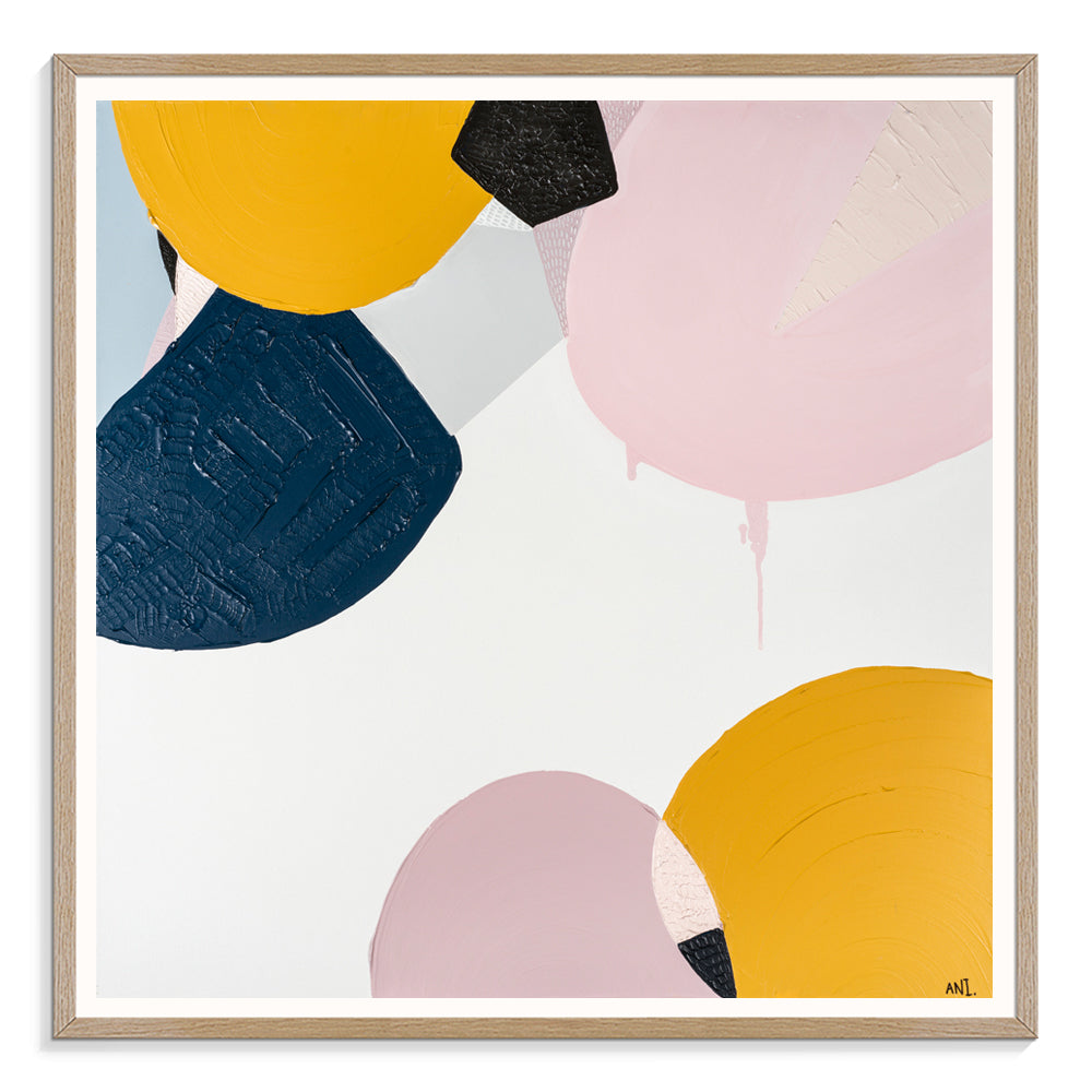 "Noosa Heads 1" print by Australian artist Ani Ipradjian – abstract coastal artwork inspired by the beaches and marine life of Noosa, featuring rich blues and fluid textures for modern coastal interiors.