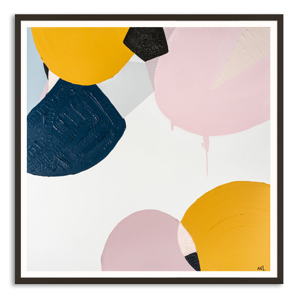 "Noosa Heads 1" print by Australian artist Ani Ipradjian – abstract coastal artwork inspired by the beaches and marine life of Noosa, featuring rich blues and fluid textures for modern coastal interiors.