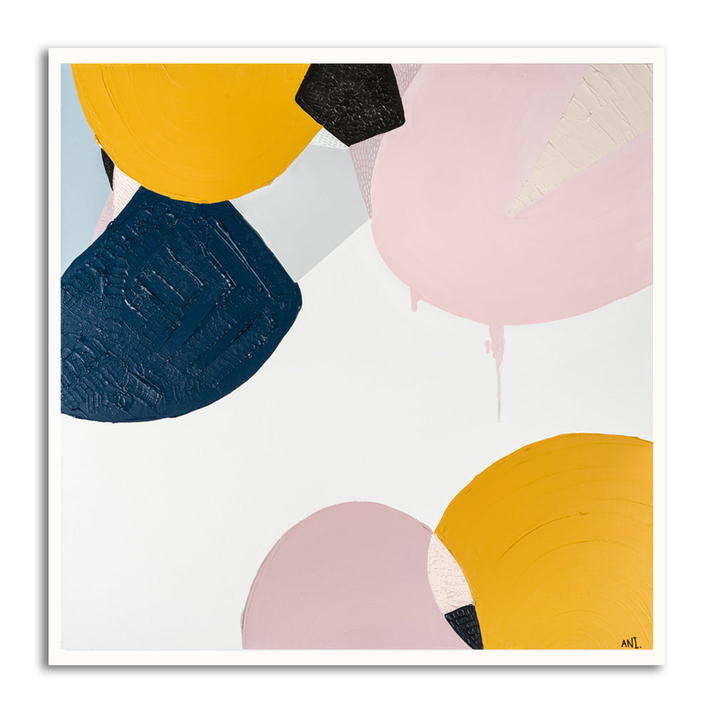 "Noosa Heads 1" print by Australian artist Ani Ipradjian – abstract coastal artwork inspired by the beaches and marine life of Noosa, featuring rich blues and fluid textures for modern coastal interiors.