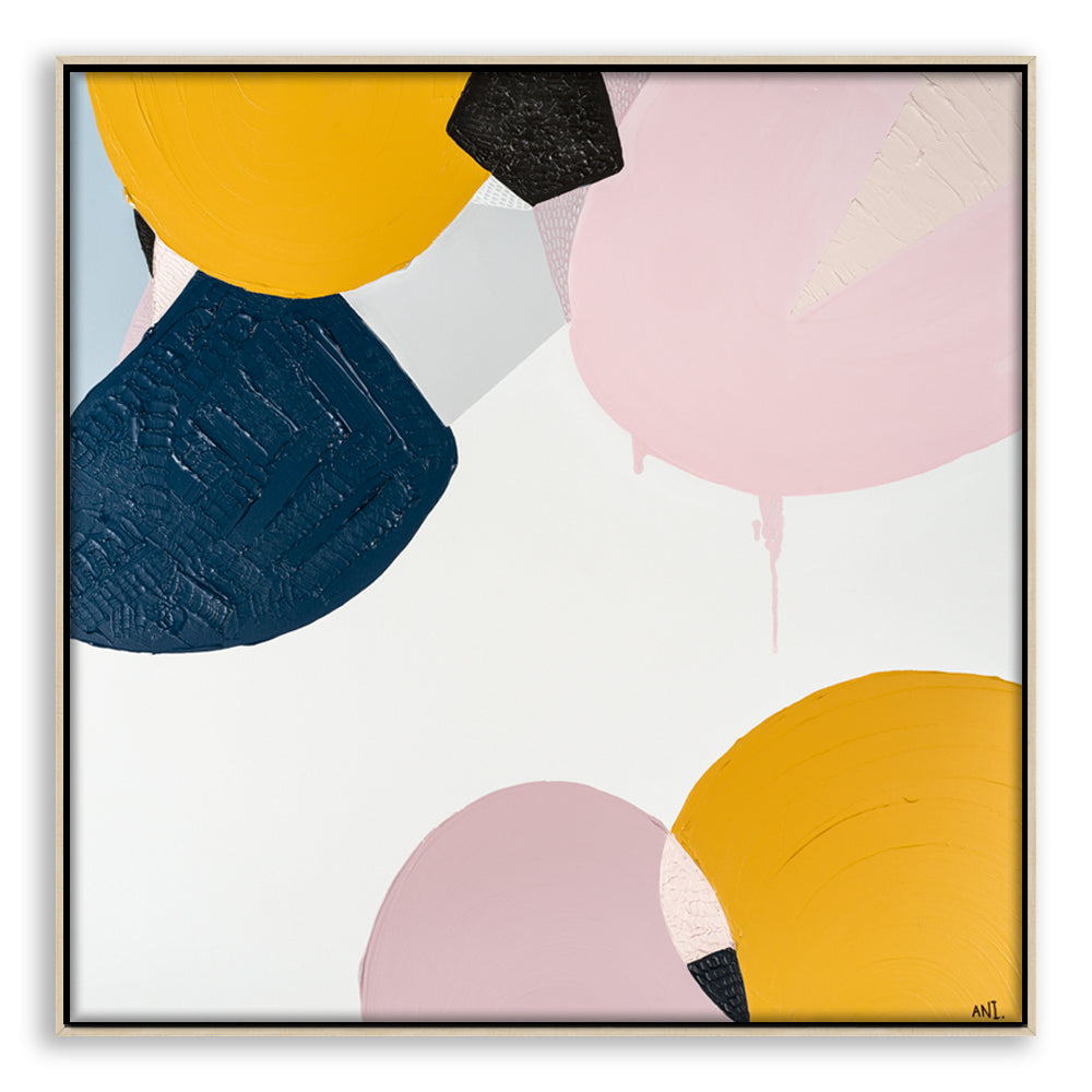 "Noosa Heads 1" print by Australian artist Ani Ipradjian – abstract coastal artwork inspired by the beaches and marine life of Noosa, featuring rich blues and fluid textures for modern coastal interiors.