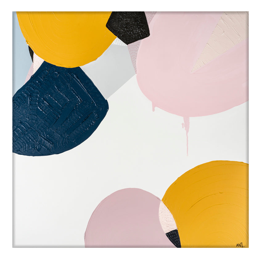 "Noosa Heads 1" print by Australian artist Ani Ipradjian – abstract coastal artwork inspired by the beaches and marine life of Noosa, featuring rich blues and fluid textures for modern coastal interiors.