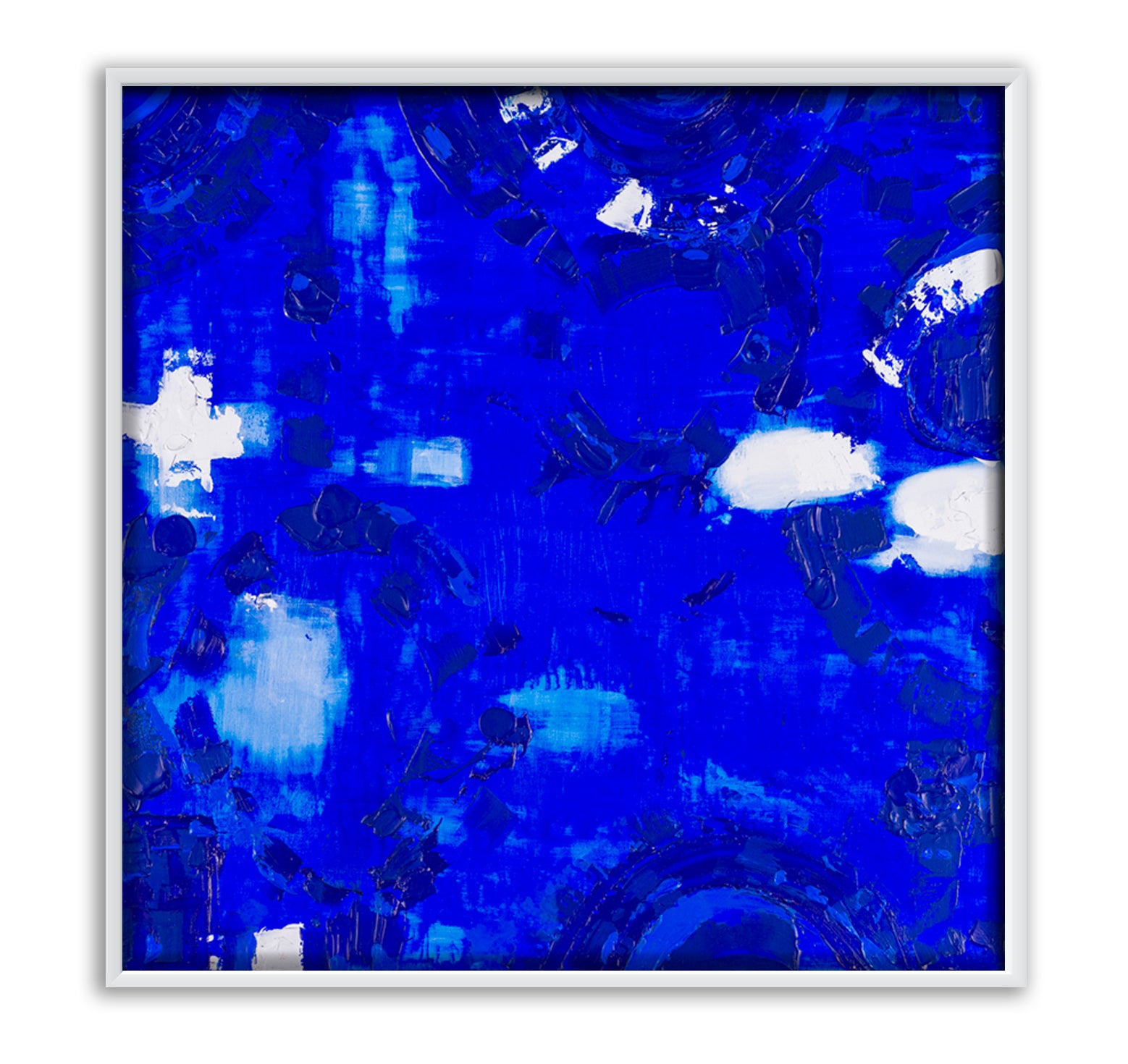 “Peninsula Life” coastal print by Ani Ipradjian – abstract artwork inspired by Victoria’s Mornington Peninsula, featuring ocean blues and soft cliffside textures.
