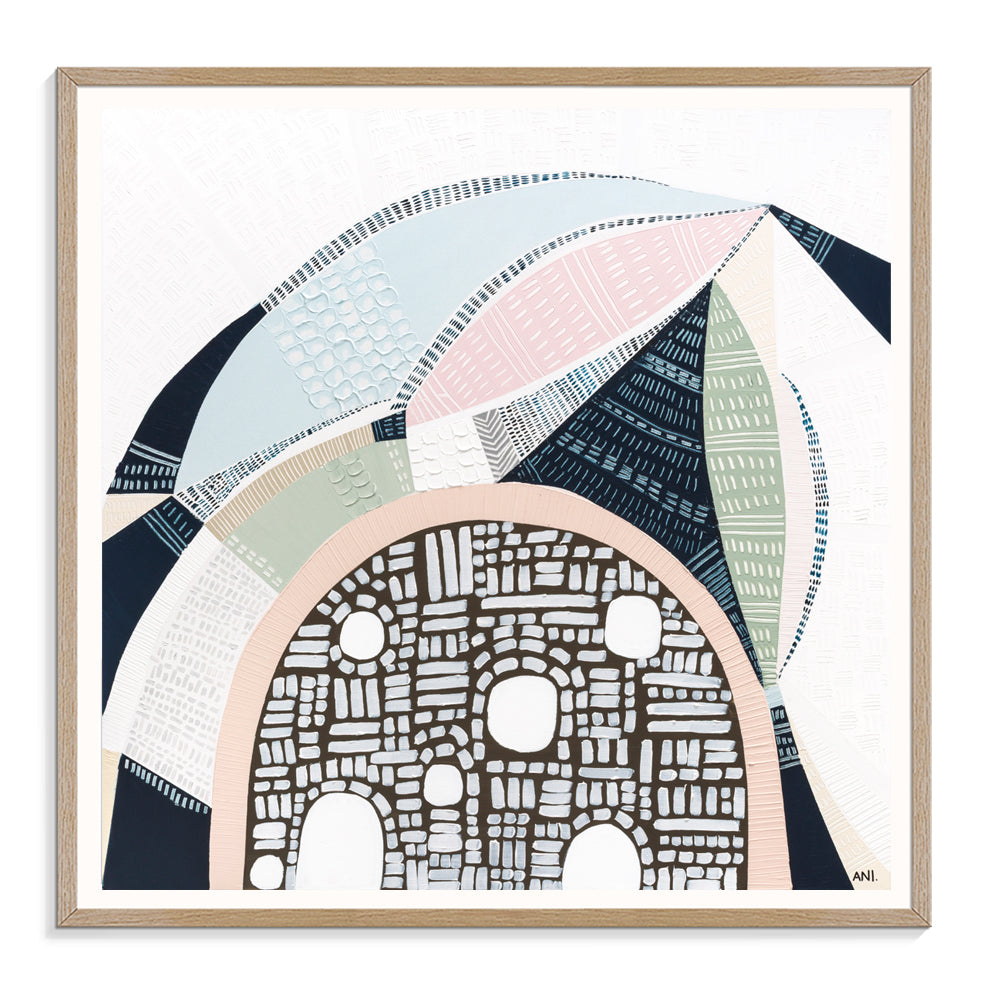 Pink Salt 2 by Ani Ipradjian, abstract Australian landscape painting inspired by the Pink Lake in Esperance Western Australia, showcasing vibrant pinks, teals, and textured layers, ideal for art collectors and modern interior design.