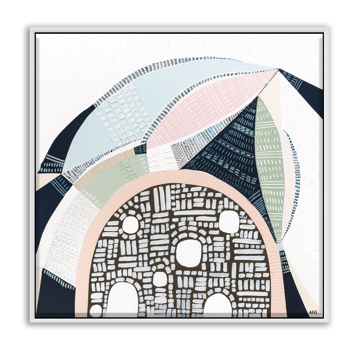 Pink Salt 2 by Ani Ipradjian, abstract Australian landscape painting inspired by the Pink Lake in Esperance Western Australia, showcasing vibrant pinks, teals, and textured layers, ideal for art collectors and modern interior design.