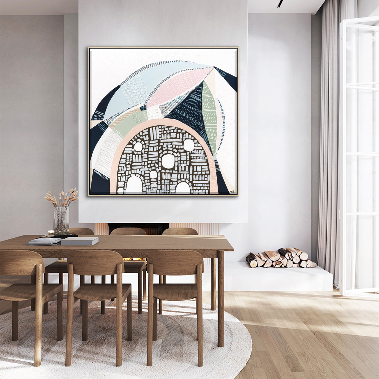 Pink Salt 2 by Ani Ipradjian, abstract Australian landscape painting inspired by the Pink Lake in Esperance Western Australia, showcasing vibrant pinks, teals, and textured layers, ideal for art collectors and modern interior design.