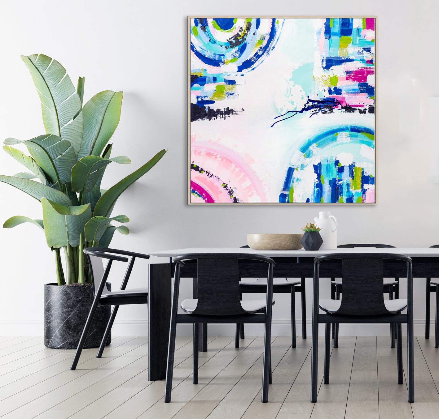 Port Melbourne Spirit print by Ani Ipradjian – abstract Australian coastal artwork inspired by Melbourne’s city-meets-sea landscape, featuring bold colours and beach motifs.