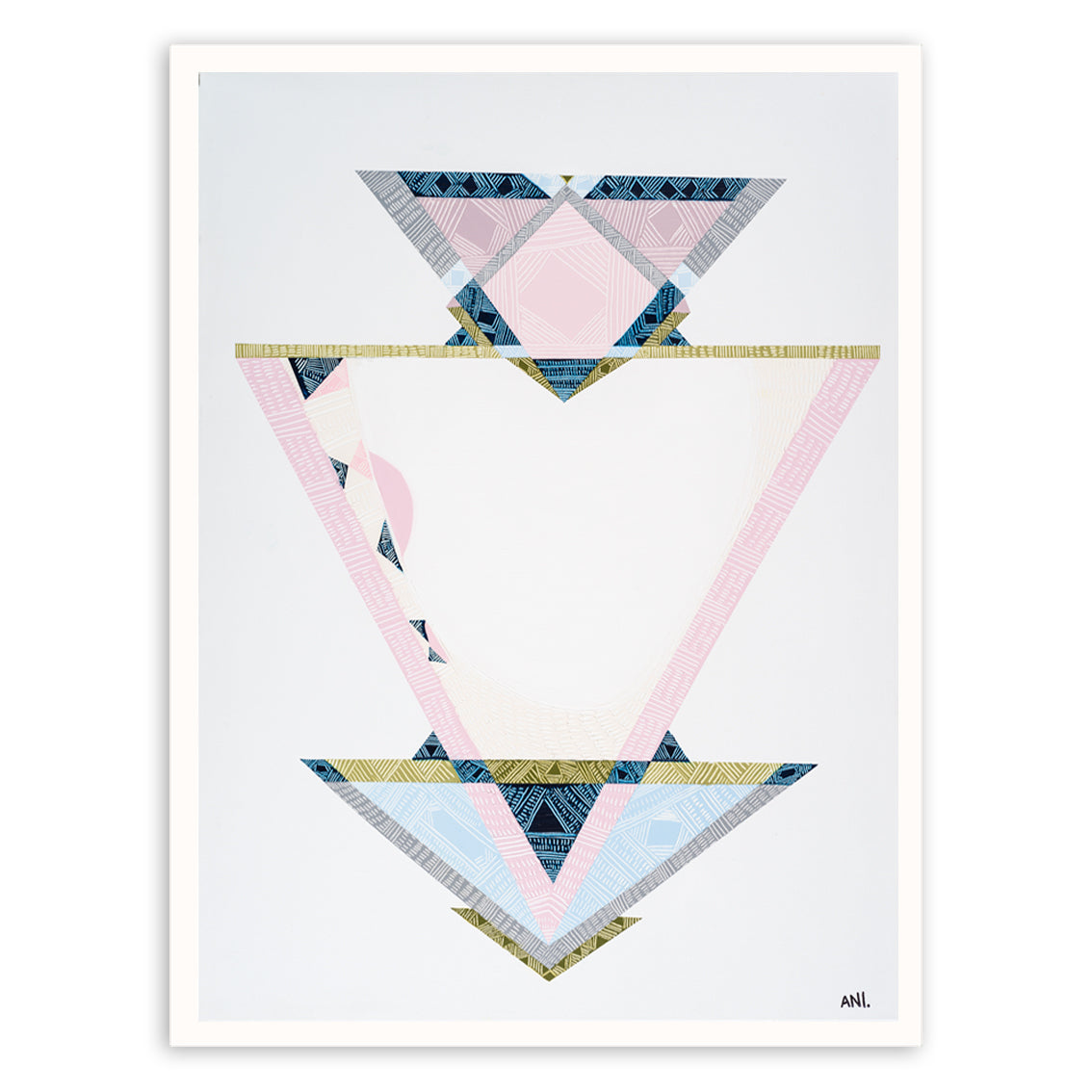 "Past Present Future abstract print by Ani Ipradjian – symbolic art inspired by numerology and life’s journey, connecting past, present, and future"