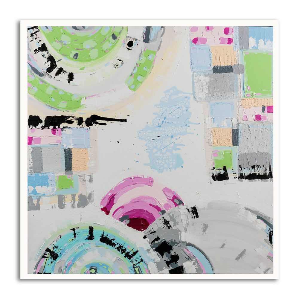 St Kilda Sky art print by Ani Ipradjian – pastel Melbourne beach sunset wall art inspired by St Kilda’s vibrant coastal atmosphere.