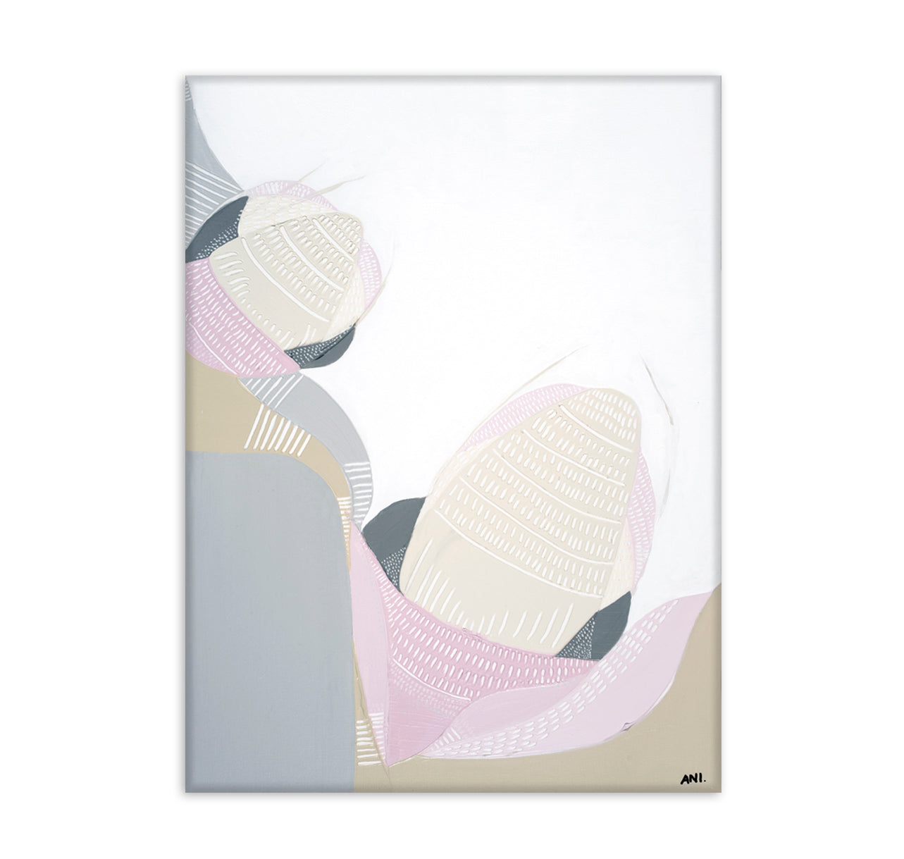 Protea Love – abstract print of a blooming Protea flower by Ani Ipradjian, symbolising transformation and strength, ideal for floral art lovers and global collectors.