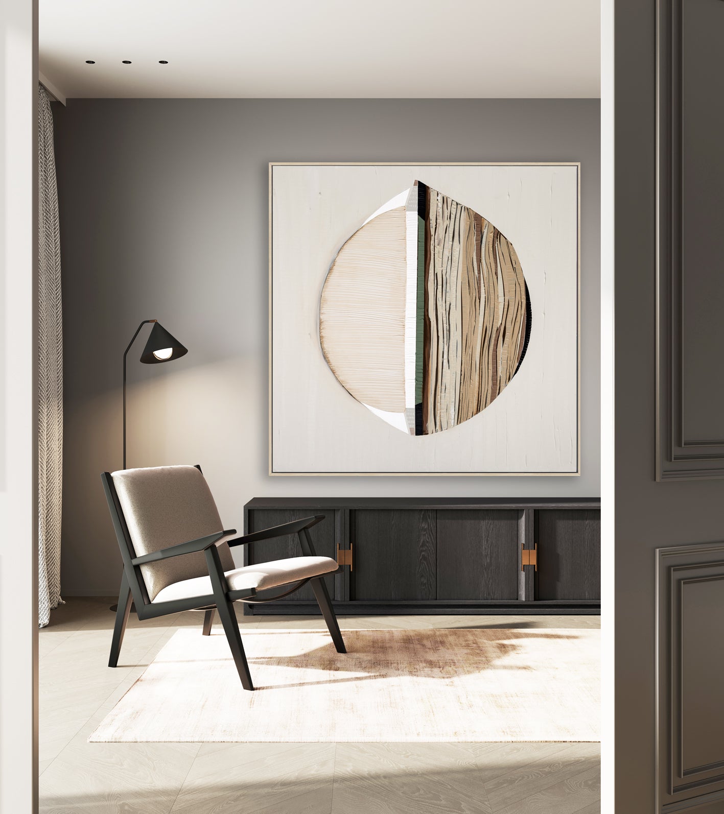 "Sherbrooke Forest" – Original abstract forest painting by Australian artist Ani Ipradjian, inspired by the towering flowering trees of Victoria’s Sherbrooke Forest, featuring vibrant textures and multi-directional display.