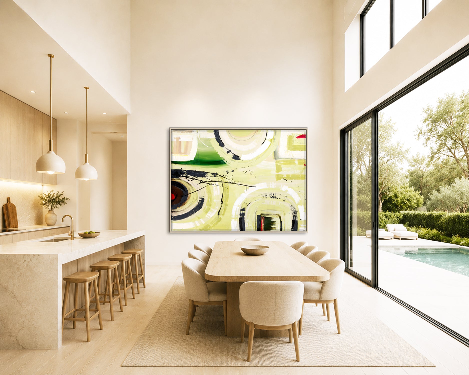 Inspiration – Original abstract painting by Australian artist Ani Ipradjian. The artwork that sparked her professional art journey, featuring bold textures and dynamic forms. Painted in 2008 and launched as the foundation of her signature style in 2018. Framed in Tasmanian Oak, black, or white. A powerful statement piece for collectors and modern interiors.