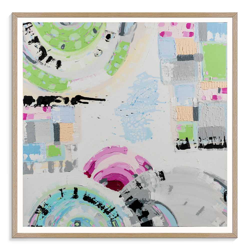 St Kilda Sky art print by Ani Ipradjian – pastel Melbourne beach sunset wall art inspired by St Kilda’s vibrant coastal atmosphere.