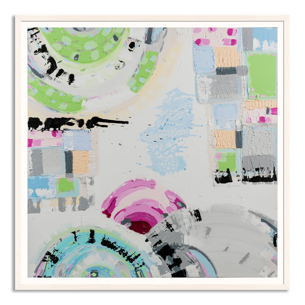 St Kilda Sky art print by Ani Ipradjian – pastel Melbourne beach sunset wall art inspired by St Kilda’s vibrant coastal atmosphere.