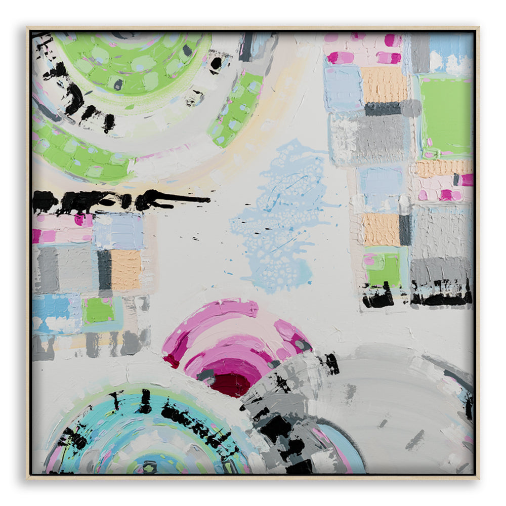 St Kilda Sky art print by Ani Ipradjian – pastel Melbourne beach sunset wall art inspired by St Kilda’s vibrant coastal atmosphere.