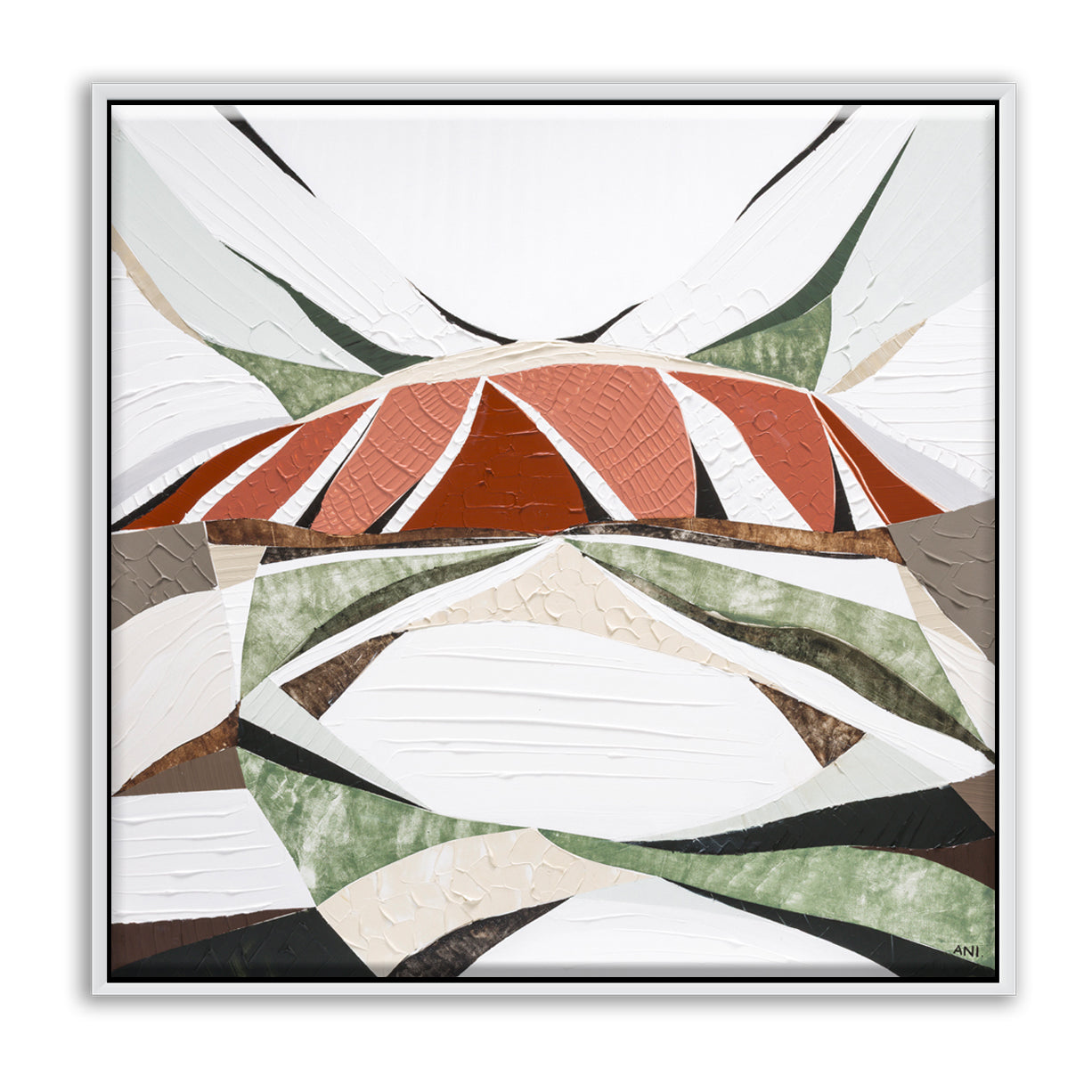 Uluru Dreams painting by Australian artist Ani Ipradjian, inspired by Uluru in Central Australia. Abstract landscape artwork featuring rich red, gold, and sandstone tones with textured layers, evoking the beauty of rain over Uluru. Perfect for collectors and interior decorators seeking authentic Australian outback art, available worldwide.