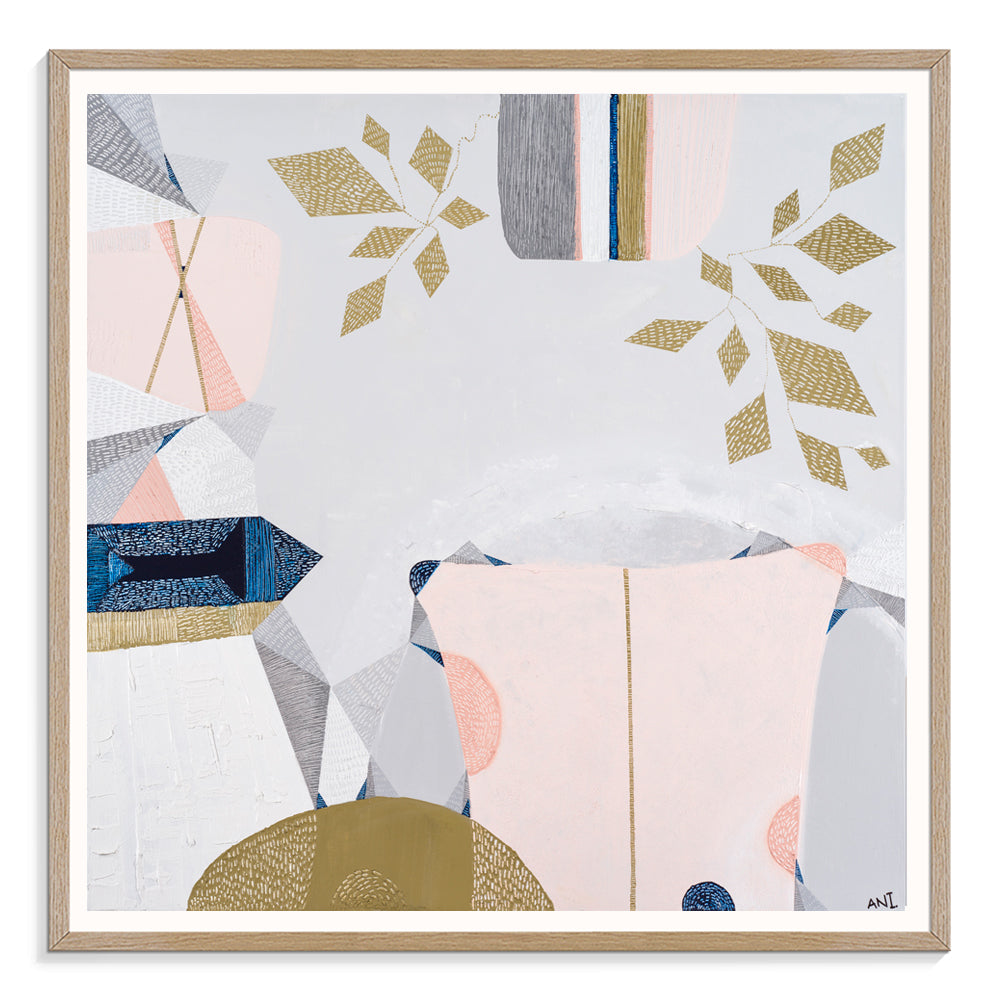 "Urban Melbourne print by Ani Ipradjian – as seen on The Block 2019. Abstract Australian art inspired by 70s interiors and Melbourne city design. Perfect for art collectors and Australian home decor."