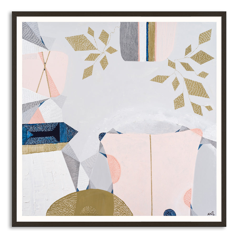 "Urban Melbourne print by Ani Ipradjian – as seen on The Block 2019. Abstract Australian art inspired by 70s interiors and Melbourne city design. Perfect for art collectors and Australian home decor."