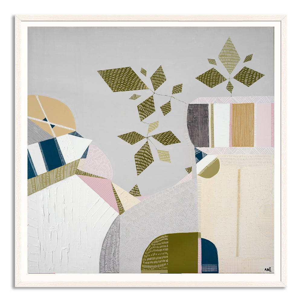 "Urban Sydney print by Ani Ipradjian – retro-inspired Australian cityscape art featuring Sydney Harbour Bridge and 1970s interior tones"