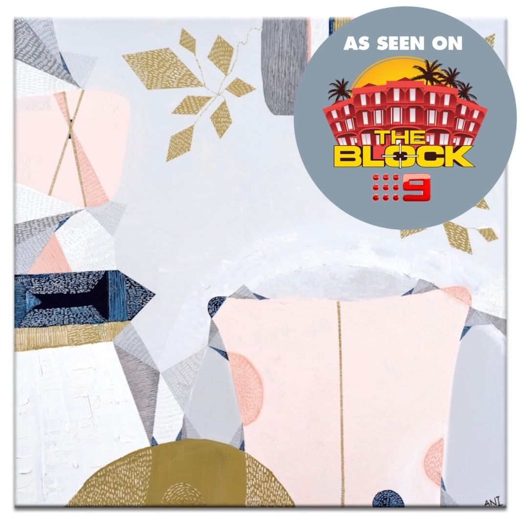 "Urban Melbourne print by Ani Ipradjian – as seen on The Block 2019. Abstract Australian art inspired by 70s interiors and Melbourne city design. Perfect for art collectors and Australian home decor."