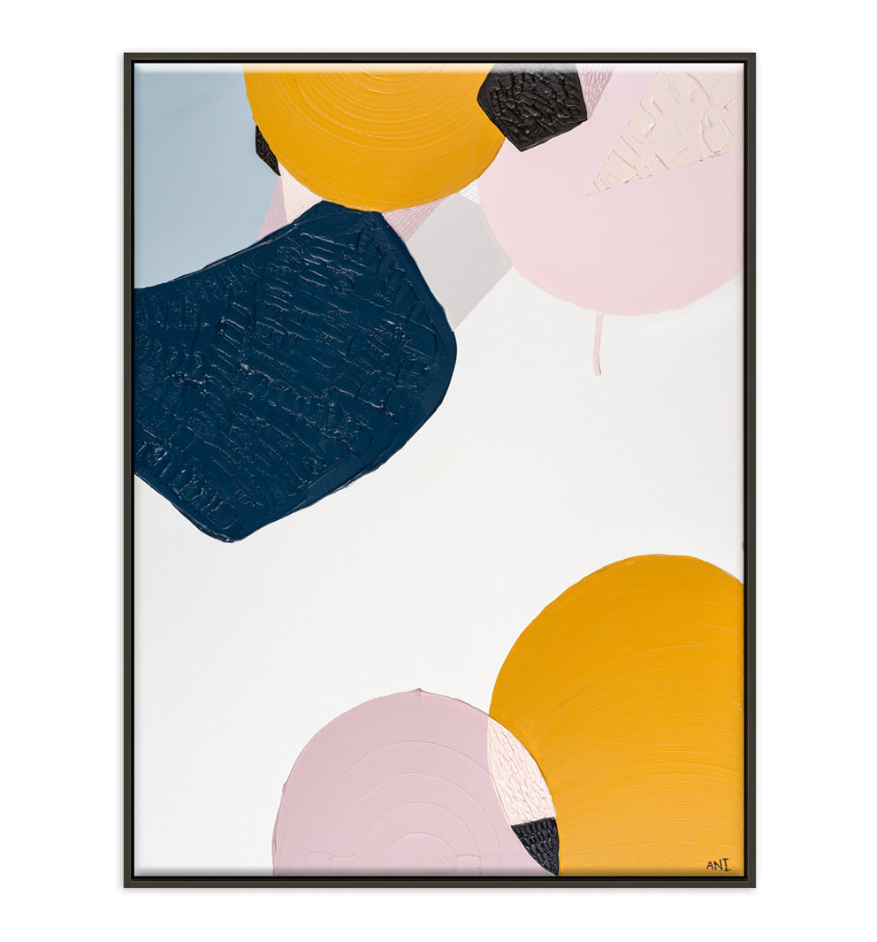 "Noosa Heads 2" print by Australian artist Ani Ipradjian – abstract coastal artwork inspired by the beaches and marine life of Noosa, featuring rich blues and fluid textures for modern coastal interiors.