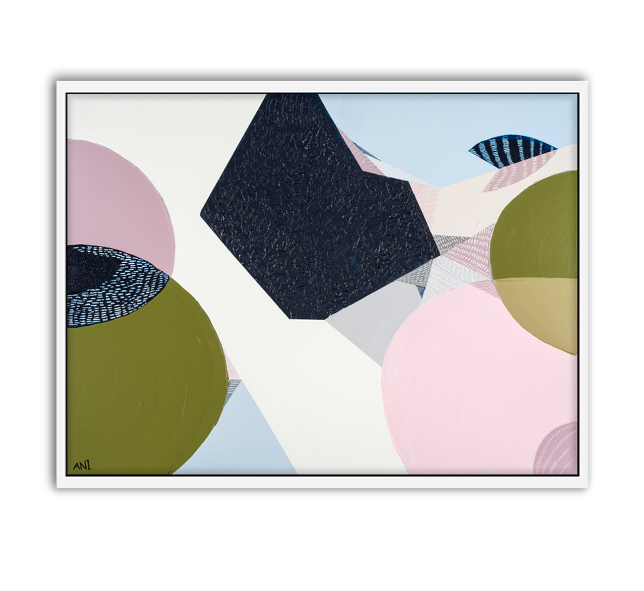 Bondi Love 2 – coastal art print by Ani Ipradjian capturing the textures, colours, and cultural energy of Sydney’s Bondi Beach, perfect for international collectors of Australian coastal artwork.