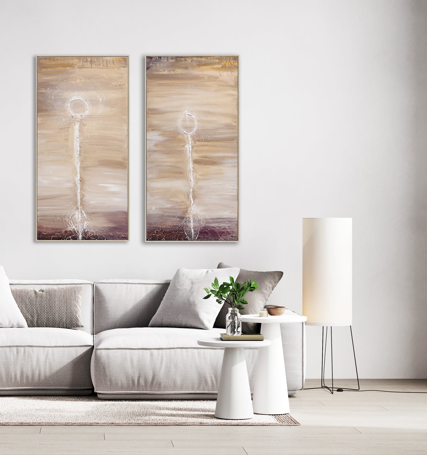 Wish – Original abstract painting by Australian artist Ani Ipradjian, inspired by childhood memories and the symbolic beauty of dandelion seeds floating through the air with hope and intention.