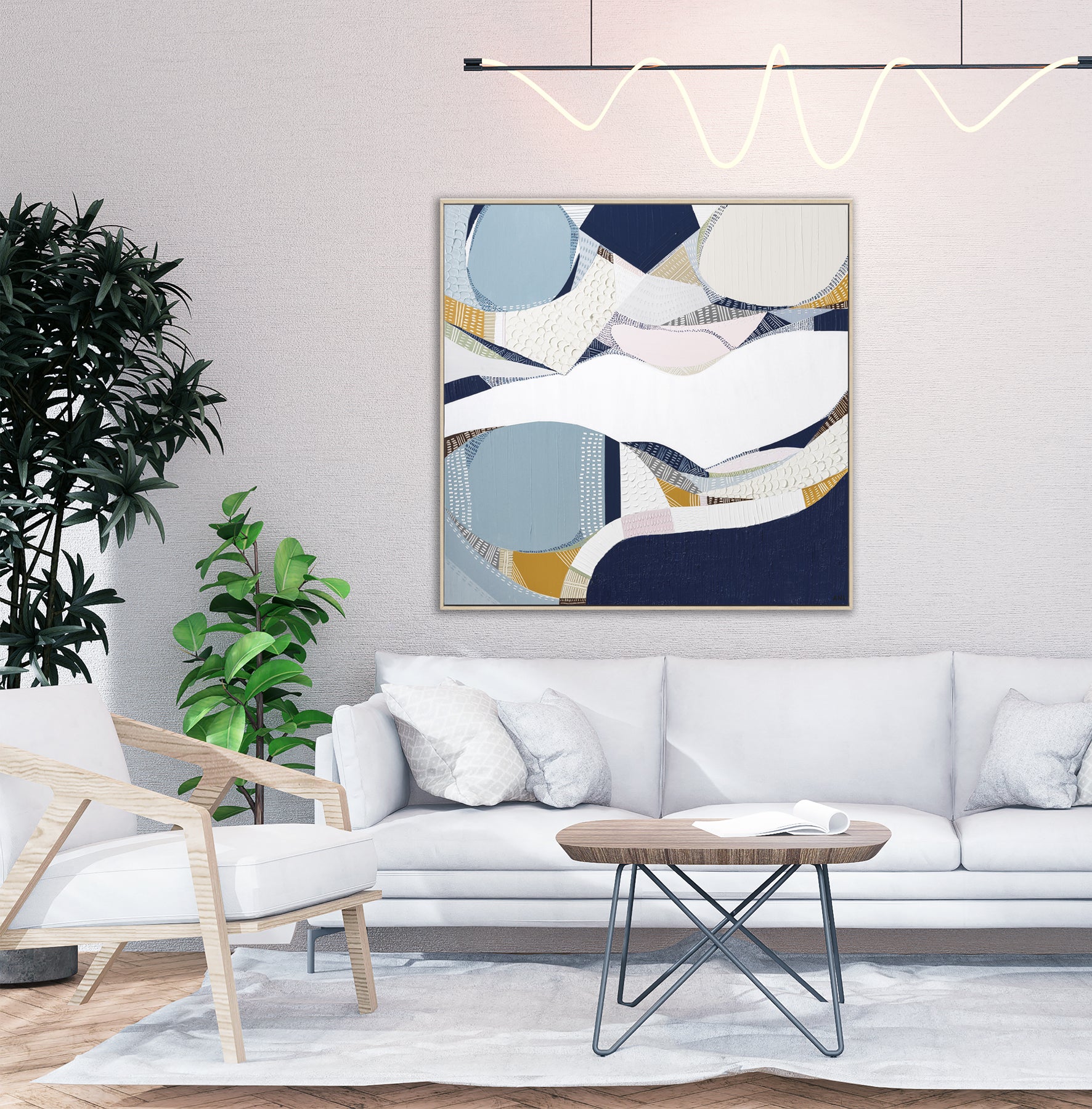 "Yarra River" – Original abstract painting by Australian artist Ani Ipradjian, inspired by Melbourne’s iconic river, blending urban energy with natural beauty in layered textures and reflective tones.