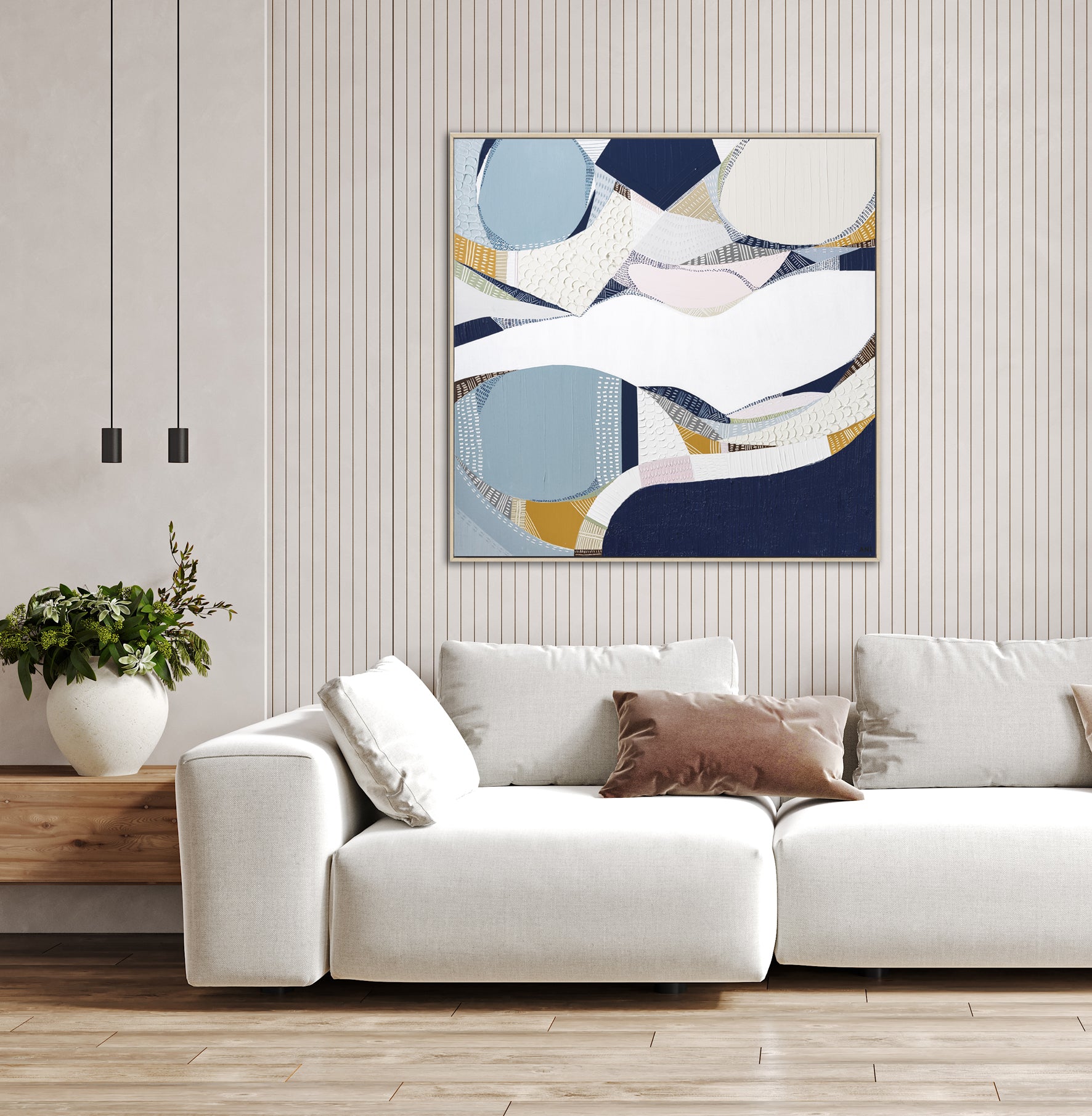 "Yarra River" – Original abstract painting by Australian artist Ani Ipradjian, inspired by Melbourne’s iconic river, blending urban energy with natural beauty in layered textures and reflective tones.