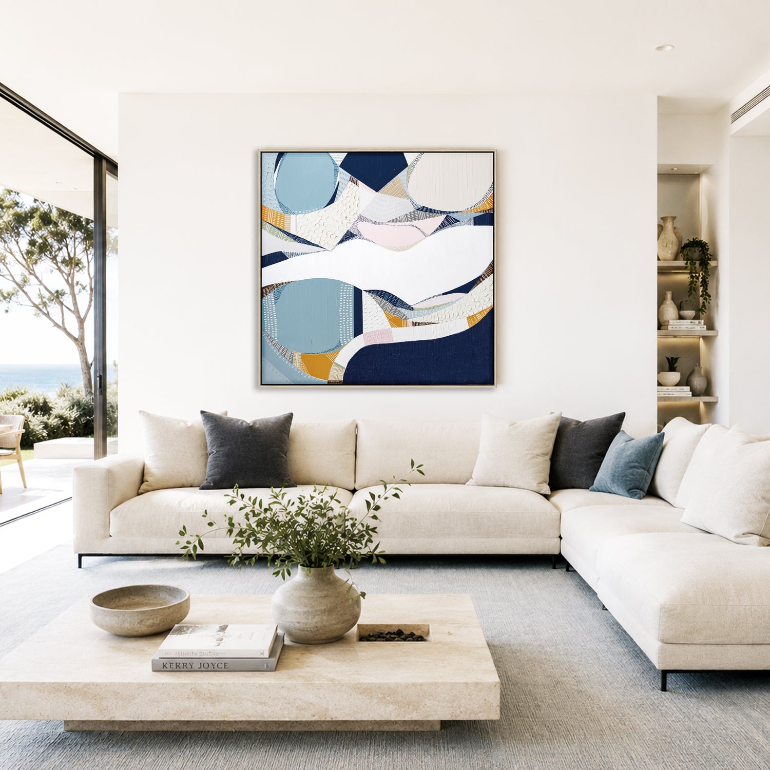 "Yarra River" – Original abstract painting by Australian artist Ani Ipradjian, inspired by Melbourne’s iconic river, blending urban energy with natural beauty in layered textures and reflective tones.