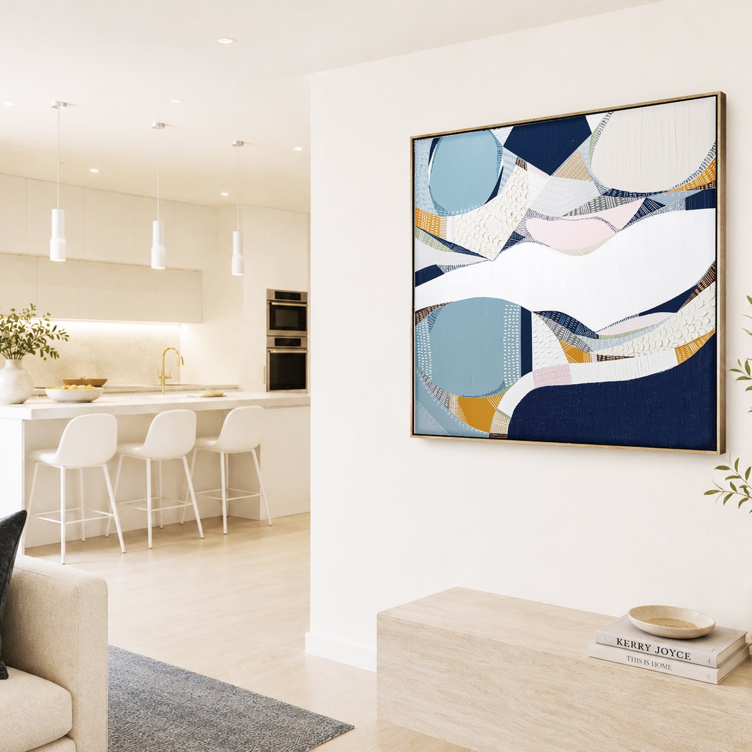"Yarra River" – Original abstract painting by Australian artist Ani Ipradjian, inspired by Melbourne’s iconic river, blending urban energy with natural beauty in layered textures and reflective tones.