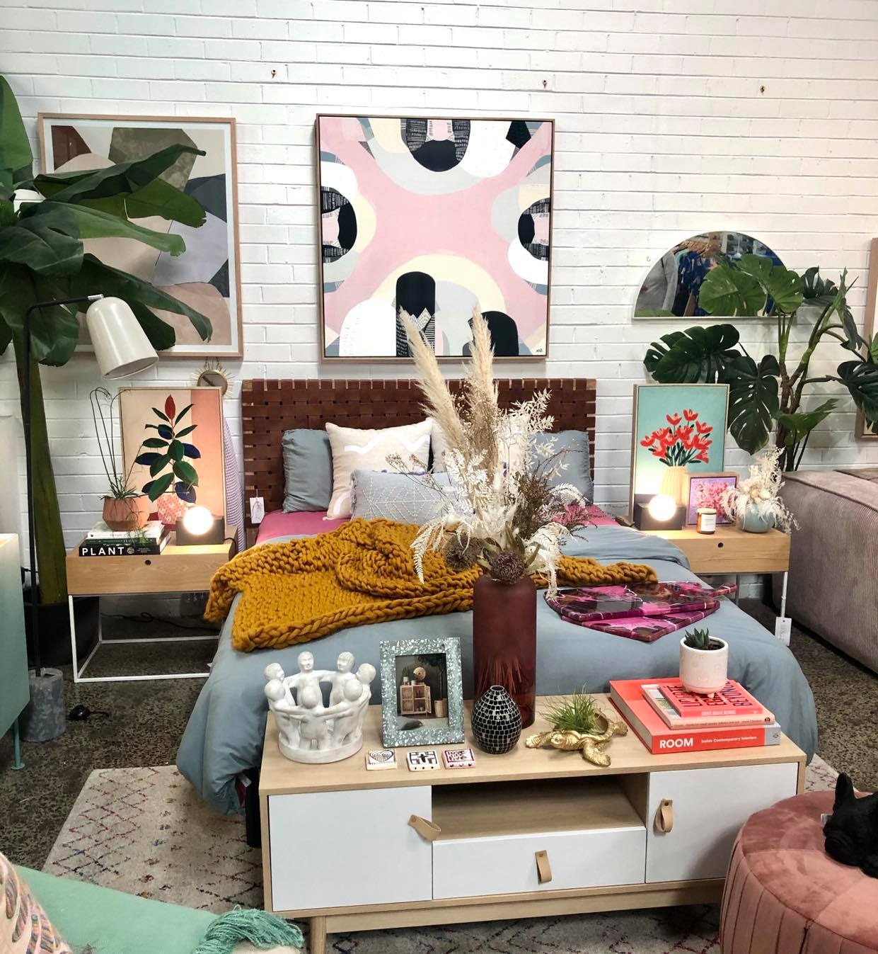 "Westgate Park Salt Lake" – Original abstract painting by Australian artist Ani Ipradjian, inspired by Melbourne’s pink salt lake beneath the West Gate Bridge, with layered textures and vibrant tones.