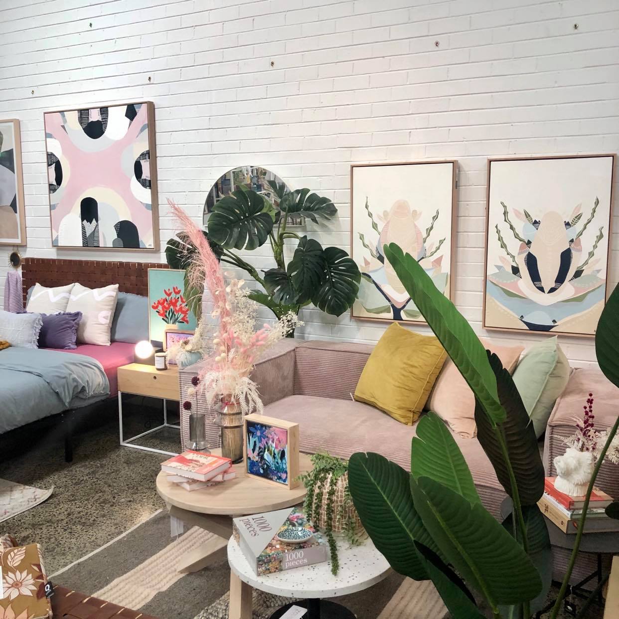 "Westgate Park Salt Lake" – Original abstract painting by Australian artist Ani Ipradjian, inspired by Melbourne’s pink salt lake beneath the West Gate Bridge, with layered textures and vibrant tones.