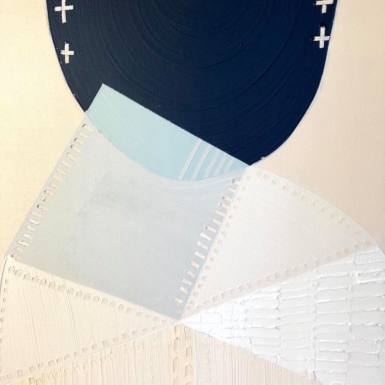 "Great Ocean Road Milky Way 1" – Original night sky painting by Australian artist Ani Ipradjian, inspired by the Milky Way above the 12 Apostles along Victoria’s Great Ocean Road, in textured celestial tones.