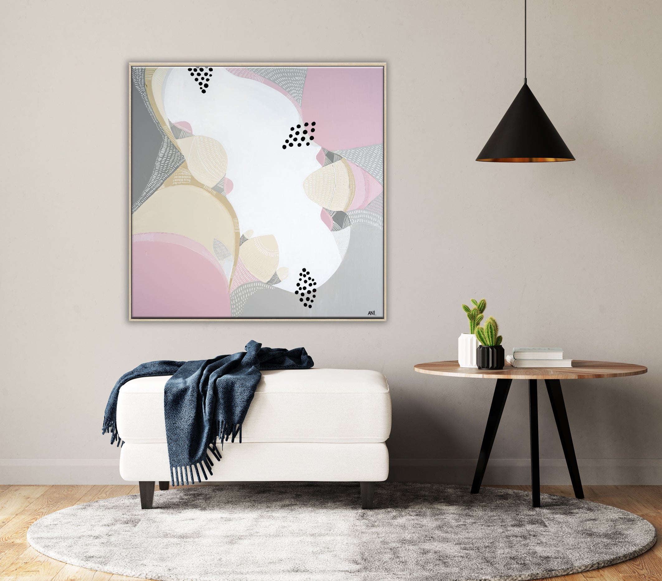 "Banksia Spirit" – Original floral painting by Australian artist Ani Ipradjian, featuring the iconic Banksia wildflower in textured, earthy tones inspired by the Australian bush.