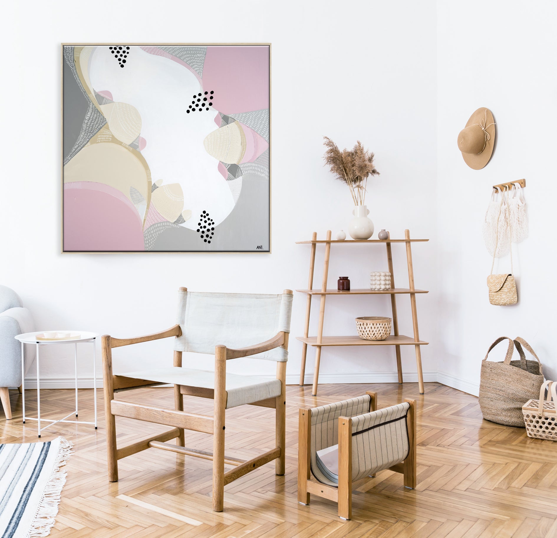 "Banksia Spirit" – Original floral painting by Australian artist Ani Ipradjian, featuring the iconic Banksia wildflower in textured, earthy tones inspired by the Australian bush.