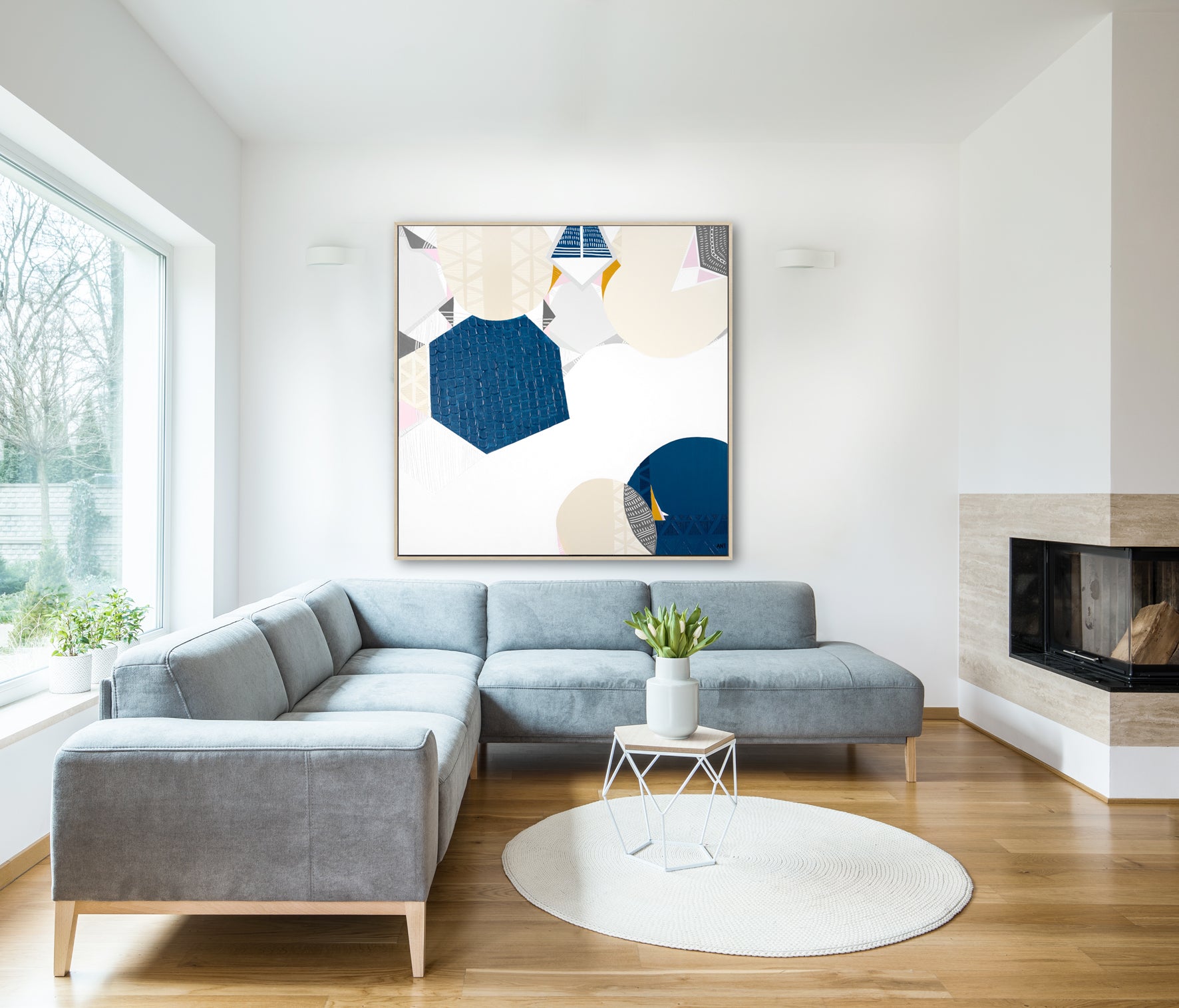 "Bell Tower Perth abstract art print by Australian artist Ani Ipradjian, inspired by Perth’s iconic Barrack Square landmark and Swan River. Ideal for modern interiors, collectors of Australian cityscape art, and Perth-themed décor."