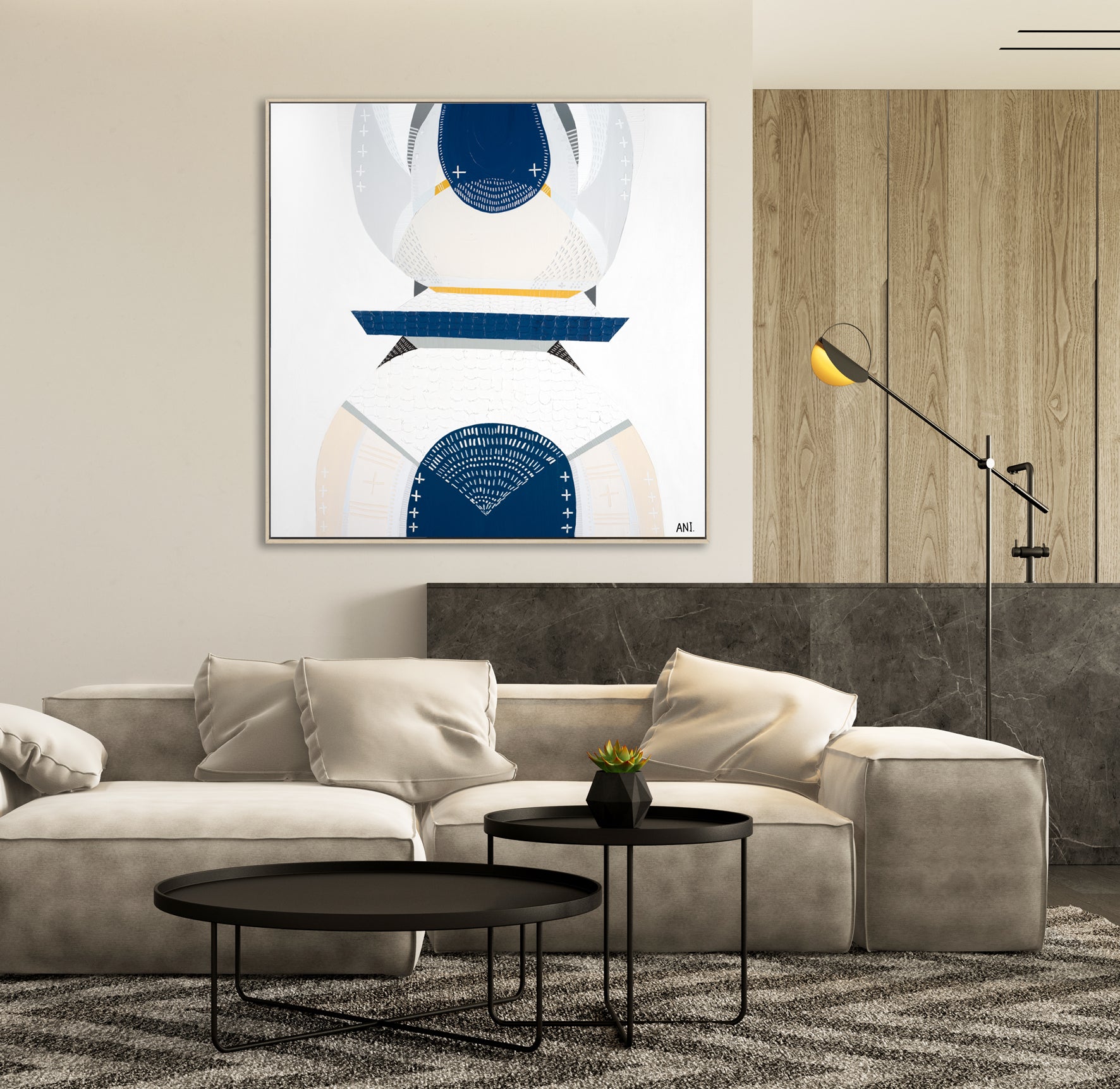 "Great Ocean Road Milky Way 1" – Original night sky painting by Australian artist Ani Ipradjian, inspired by the Milky Way above the 12 Apostles along Victoria’s Great Ocean Road, in textured celestial tones.