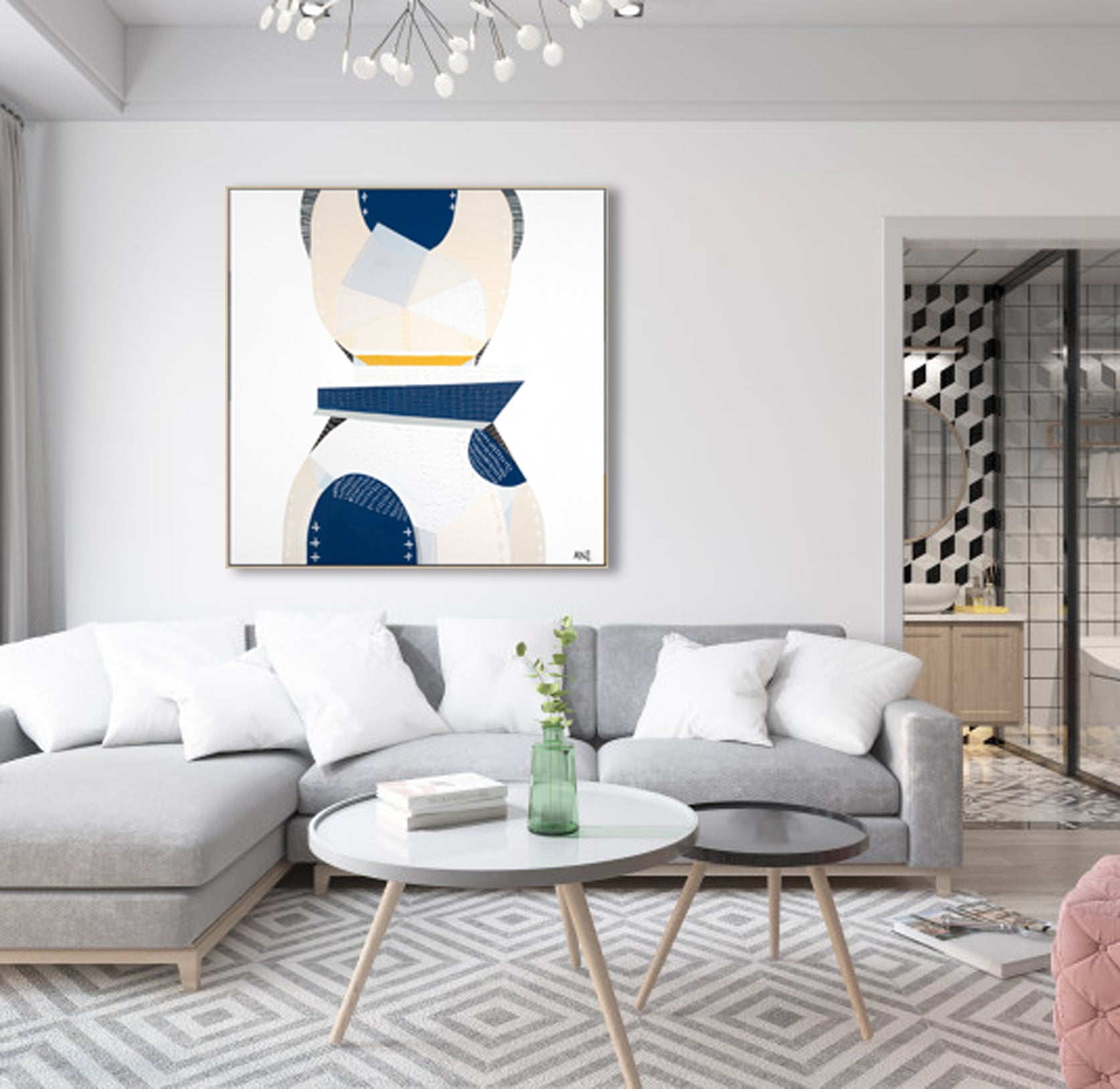 "Great Ocean Road Milky Way 1" – Original night sky painting by Australian artist Ani Ipradjian, inspired by the Milky Way above the 12 Apostles along Victoria’s Great Ocean Road, in textured celestial tones.