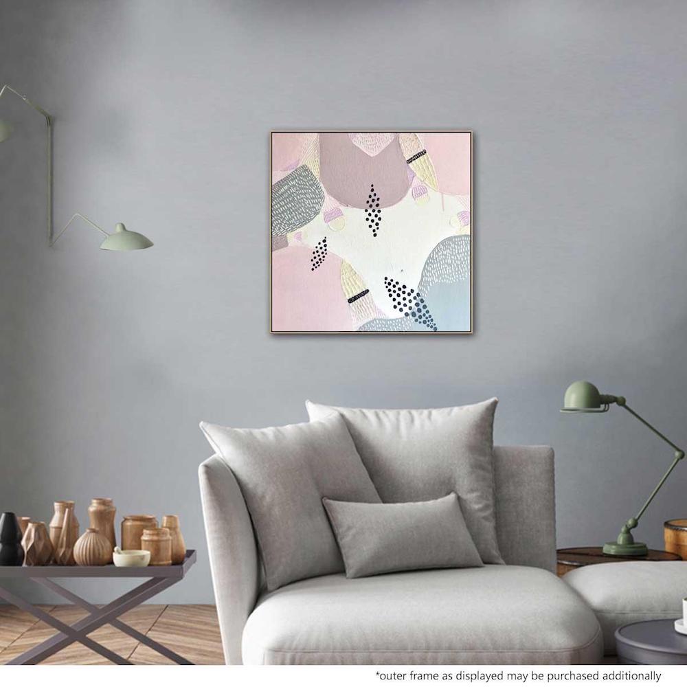 "Jacaranda in Bloom Sydney" – Original floral abstract painting by Australian artist Ani Ipradjian, featuring textured lilac and purple hues inspired by Jacaranda trees around Sydney Harbour.