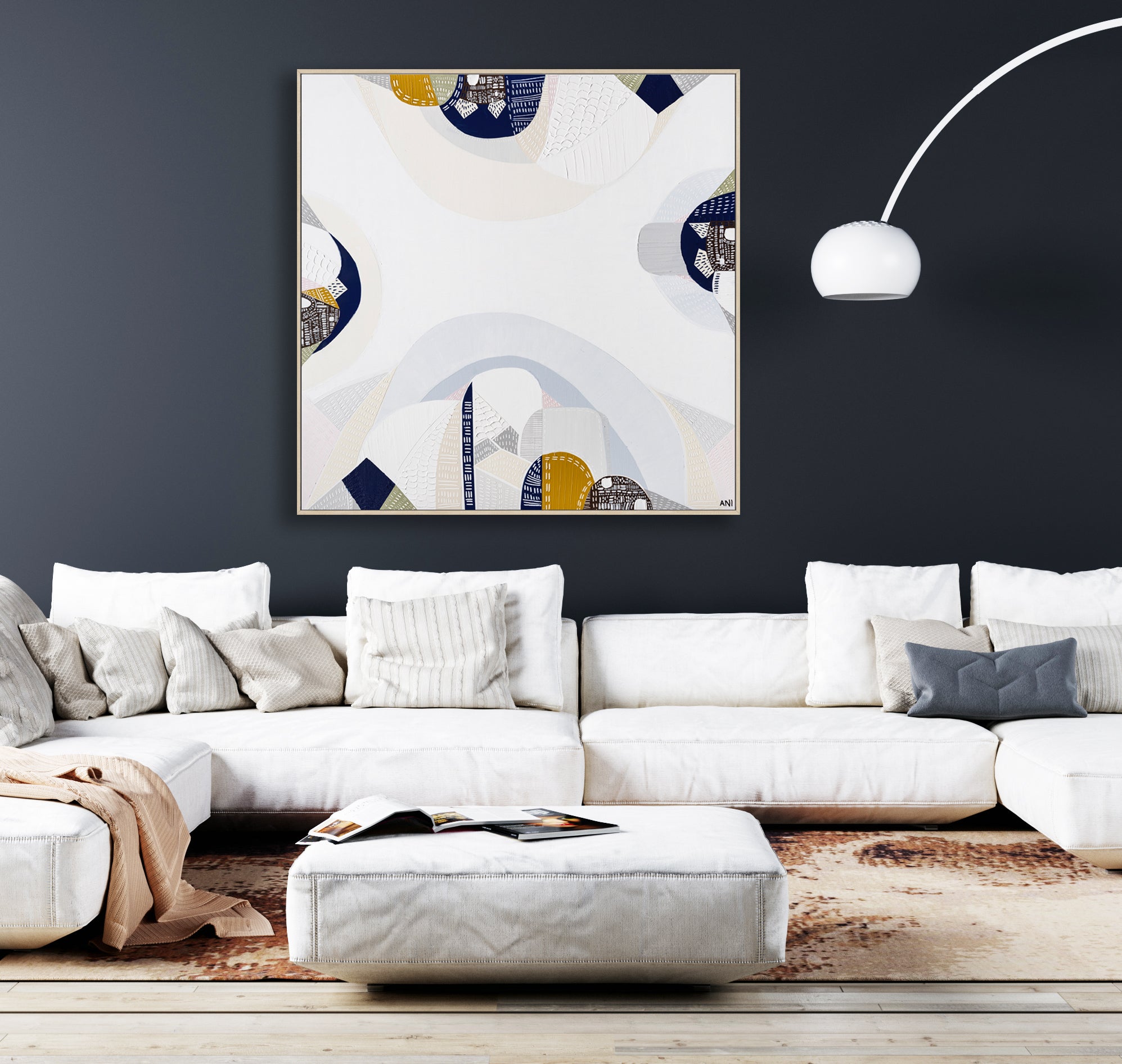 "Macedon Ranges" – Original abstract landscape painting by Australian artist Ani Ipradjian, inspired by Victoria’s scenic Macedon region and its native forests, painted in rich earthy tones.