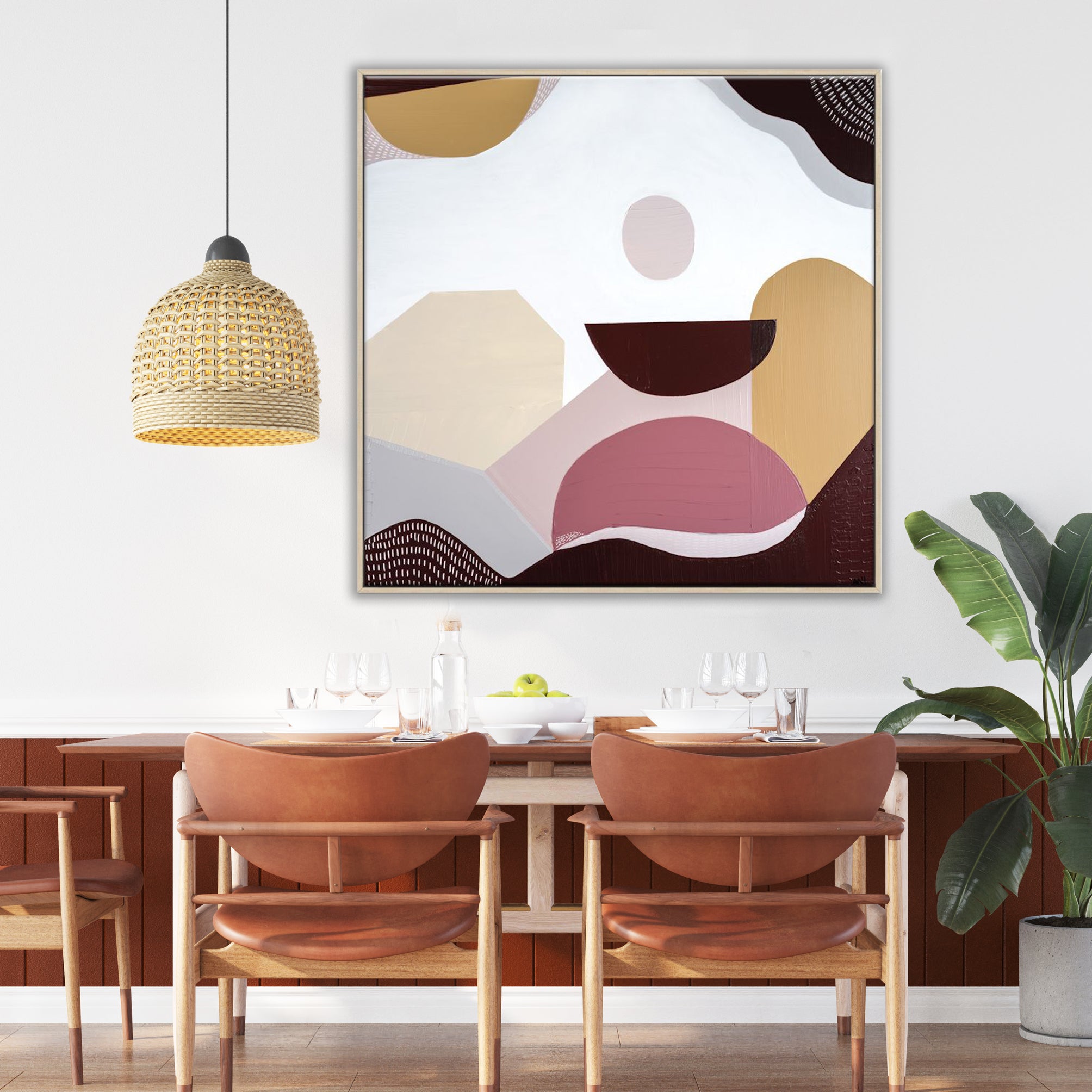 "Mookaite Jasper 1" – Original abstract painting by Australian artist Ani Ipradjian, inspired by the healing energy of Mookaite stone, featuring vibrant red and yellow tones with grounding spiritual symbolism.