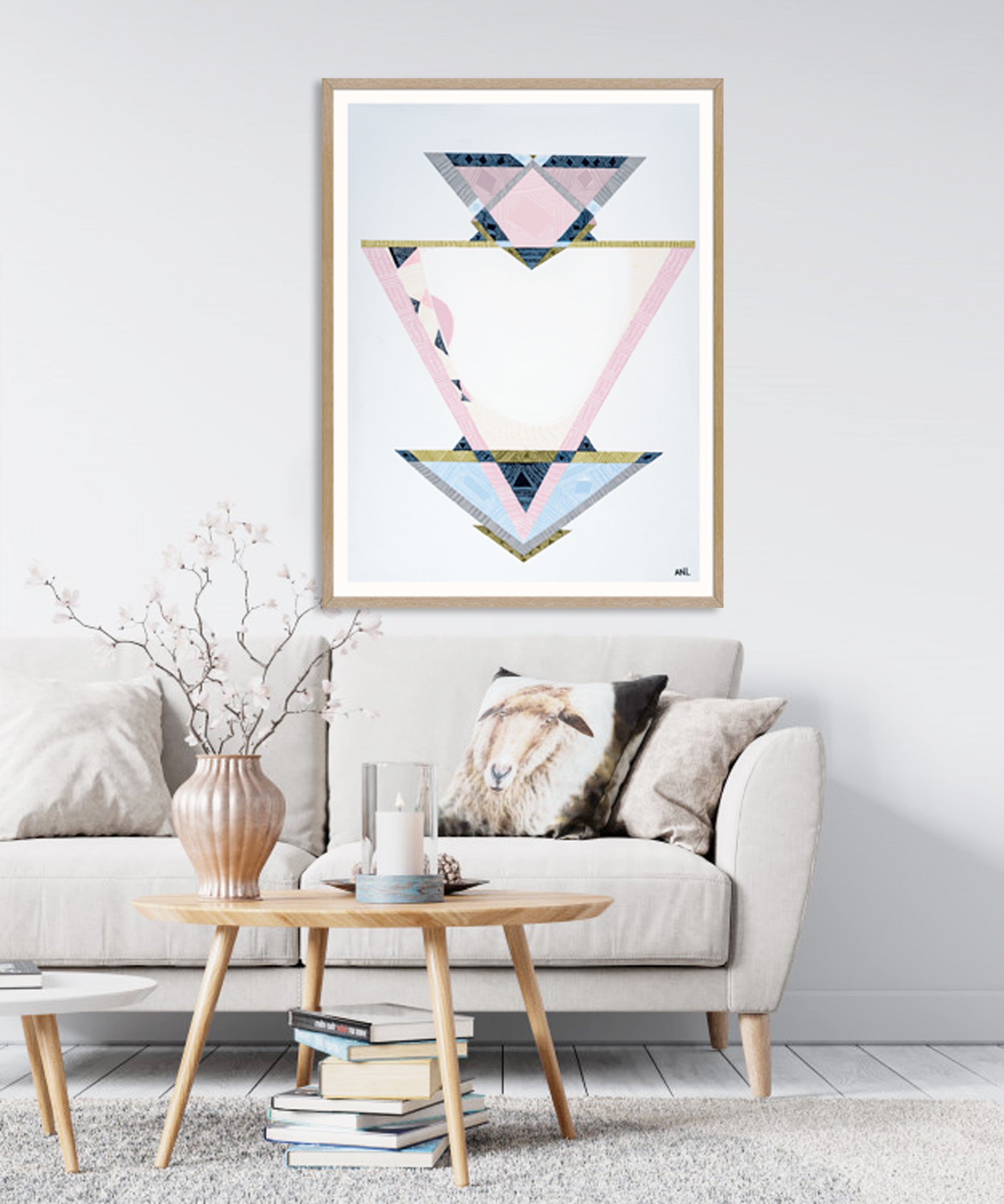 "Past Present Future abstract print by Ani Ipradjian – symbolic art inspired by numerology and life’s journey, connecting past, present, and future"