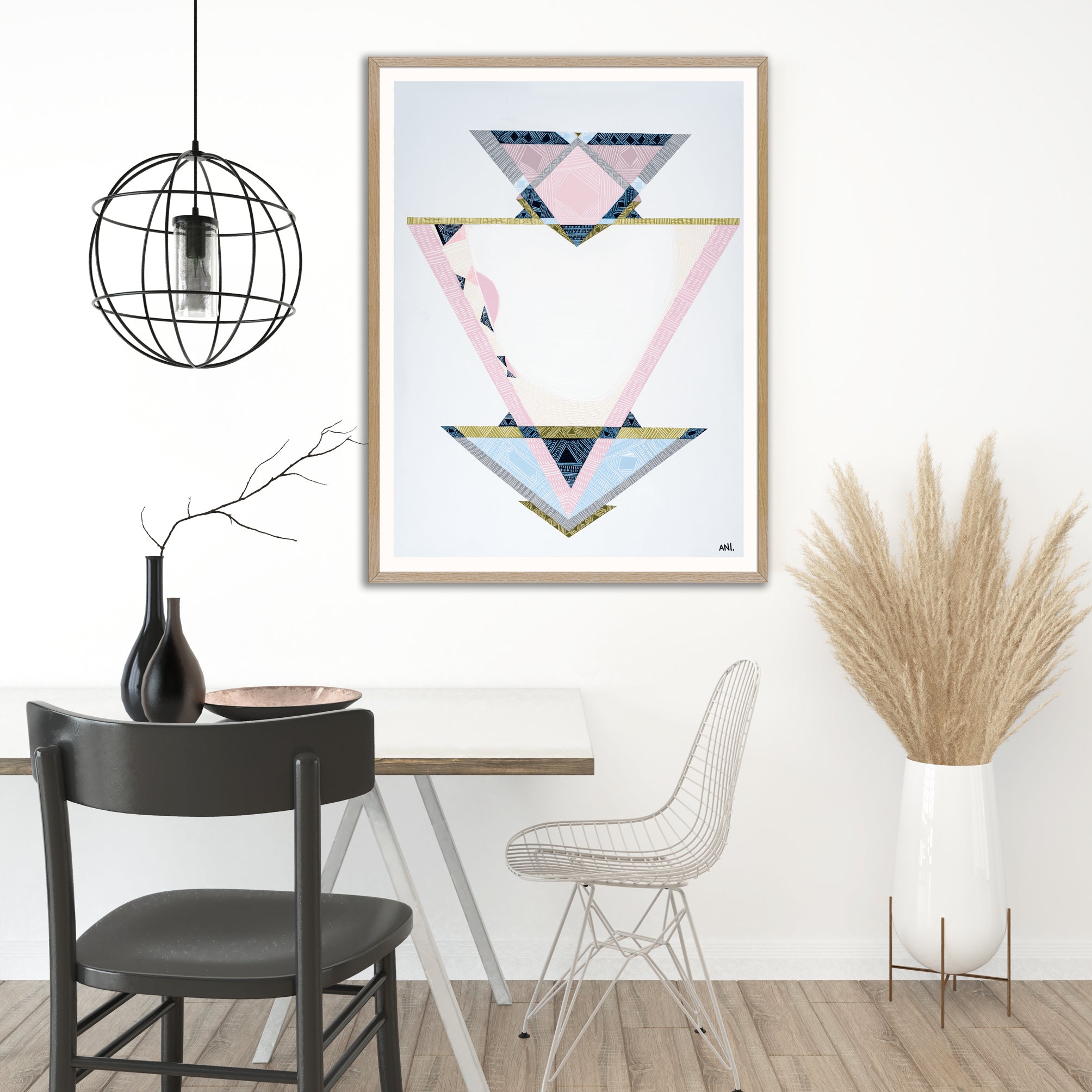 "Past Present Future abstract print by Ani Ipradjian – symbolic art inspired by numerology and life’s journey, connecting past, present, and future"