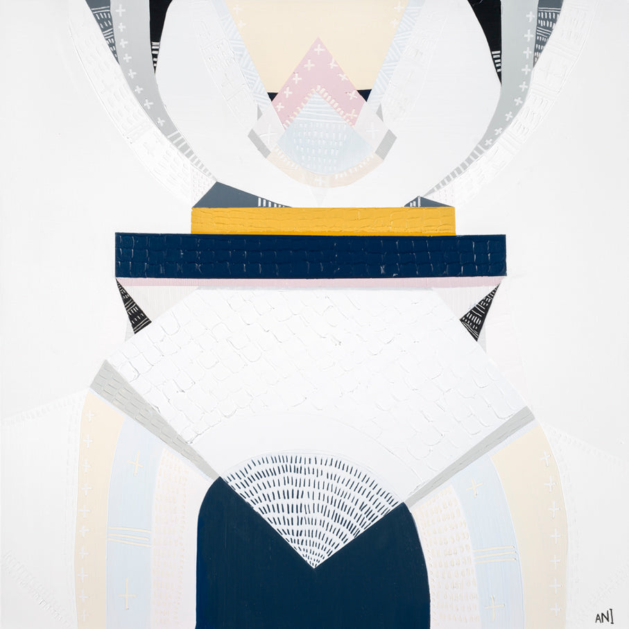 "Pink Star Milky Way" – Original abstract painting by Australian artist Ani Ipradjian, inspired by the Milky Way over the Great Ocean Road, featuring soft pink gas clouds and cosmic textures.